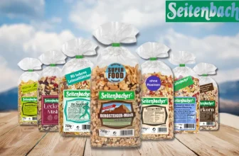 Seitenbacher Müsli Packung mit Getreide und Trockenfrüchten