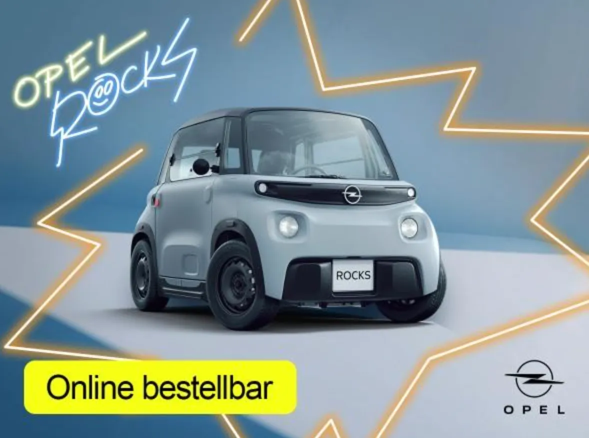 Opel Rocks-e Elektroauto für nur 49,52€ monatlich leasen [5.000km pro Jahr – kann ab 15 Jahren gefahren werden]
