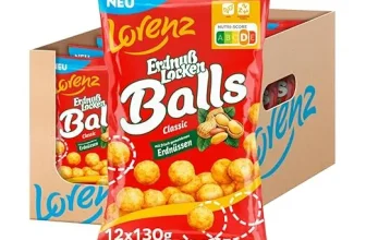 Lorenz Snack World ErdnußLocken Balls 12er Pack - Knusprige Erdnuss-Locken in Tüten