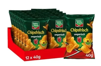 funny-frisch Chipsfrisch ungarisch, 12er Pack (12 x 40 g)