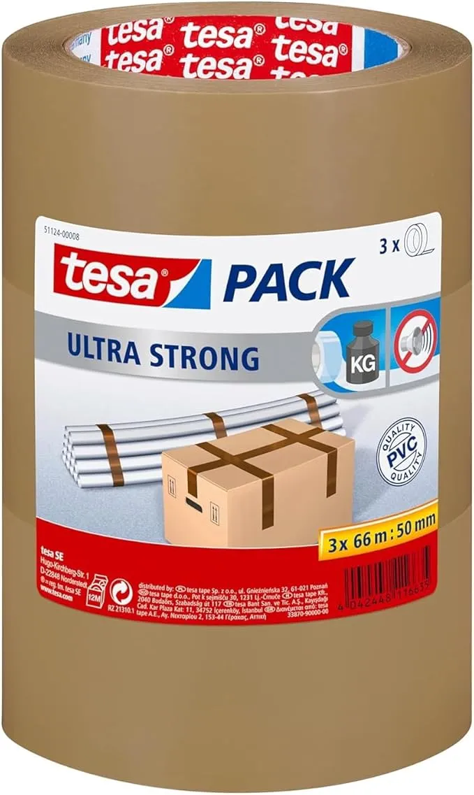 tesapack Ultra Strong – PVC-Klebeänder 3er Pack ab 10,49 € inkl. Prime-Versand
