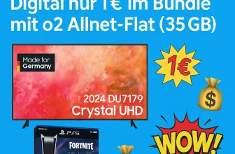 65-Zoll-Samsung-TV + PlayStation 5 Digital für nur 1 € – mit 35 GB Allnet-Flat für 34,99 €/Monat