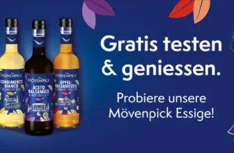 Gratis Mövenpick Essig: Jetzt 100 % Cashback via scondoo sichern! 🥗