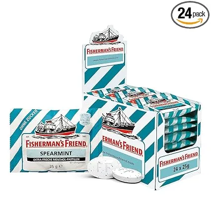 Fisherman’s Friend Spearmint grüne Minze und Menthol (zuckerfrei & vegan 24 x 25g) ab 15,20 € inkl. Prime-Versand (statt 25,00 €)