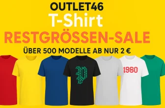 Outlet46: T-Shirt Restgrößen-Sale mit über 500 Modellen ab nur 2 €