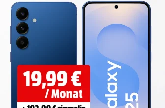MediaMarkt Tarifwelt: Samsung Galaxy S25 (128 GB) + o2 Basic 30 35 GB 5G für 19,99 € / Monat + 193,99 € einmalig