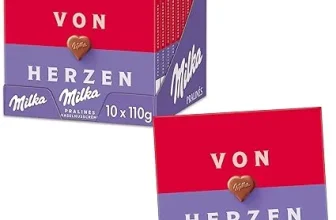 Von Herzen Milka Pralinen aus zarter Alpenmilch Schokolade 10er Pack (10 x 110g) für 17,79 € inkl. Prime-Versand