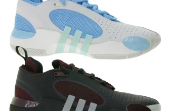 adidas D.o.n. Issue 5 Basketball-Schuhe Donovan Mitchell Style (Schwarz/Weinrot oder Weiß/Blau Gr. 36 2/3 bis 50 2/3) für 37,00 € inkl. Versand (statt 99,99 €)