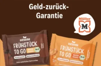 Oatsome Frühstück2Go-Riegel bei Müller mit Geld-zurück-Garantie – Jetzt kostenlos probieren!