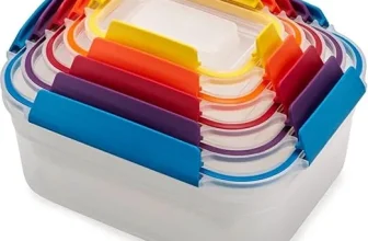 Joseph Joseph Nest Lock 5 Stück Kunststoff Küche Lebensmittel Lagerung aufbewahrungsbox mit Deckel auslaufsicher luftdicht platzsparend BPA frei- Multicolour für 22,99 € inkl. Prime-Versand (statt 35,99 €)