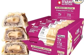 MaxiNutrition Creamy Core Bar Blueberry Muffin (12x45g Filled-Protein-Riegel 33% Eiweißgehalt 15g je Riegel) ab 7,59 € inkl. Prime-Versand (statt 19,00 €)