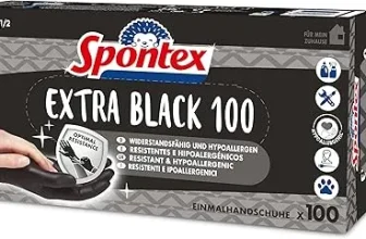 Spontex Extra Black Einmalhandschuhe aus Vinyl ungepudert und latexfrei 100er Pack (Größe S oder M) ab 5,22 € inkl. Prime-Versand