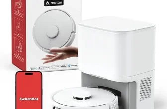 SwitchBot K10+ Pro Saugroboter mit Absaugstation 90 Tage 45dB Ultraleise (90 Tage 45dB Ultraleise, LiDAR-Navigation) für 219,99 € inkl. Versand (statt 299,00 €)