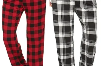Ekouaer Damen Lang Pyjamahose Kariert 2er Pack (10 Farbkombinationen, Gr. S bis XXL) für 17,39 € inkl. Prime-Versand (statt 28,99 €)