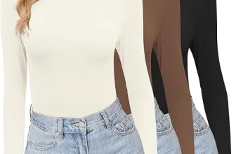 Ekouaer Damen Langarmshirt mit Rollkragen 3 Pack (3 Farben, Gr. S bis XXL) für 21,59 € inkl. Prime-Versand (statt 39,99 €)