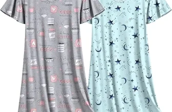 Ekouaer Damen Nachthemden Kurzarm 2er Pack (10 Farbkombinationen, Gr. S bis XXL) für 19,79 € inkl. Prime-Versand (statt 32,99 €)