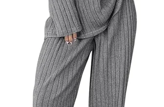 Ekouaer Damen Schlafanzug Lang mit flauschigem Stoff (5 Farben, Gr. S bis XXL) für 20,99 € inkl. Prime-Versand (statt 34,99 €)