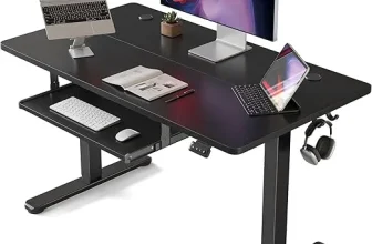 FEZIBO 100 x 60 cm Elektrisch Höhenverstellbarer Schreibtisch mit Tastaturablage für 59,49 € inkl. Versand (statt 99,00 €)