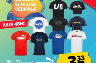 SportSpar Sommerschlussverkauf – T-Shirts von Top-Marken für je 3,33 € zzgl. Versand