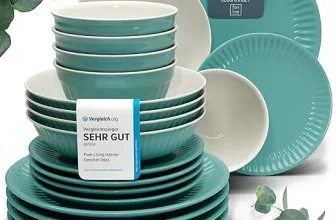 Steingut Geschirrset Hygge Petrol (16 tlg. 4 Personen) für 22,95 € inkl. Prime-Versand (statt 56,95 €)