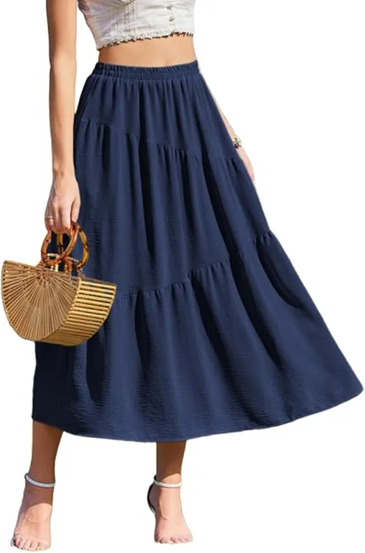 Zeagoo Damen Sommerrock mit Taschen (7 Farben, Gr. S bis XXL) für 14,99 € inkl. Prime-Versand