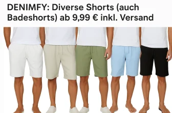 DENIMFY: Diverse Shorts (auch Badeshorts) ab 9,99 € inkl. Versand