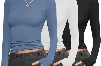 Ekouaer Damen Basic Langarmshirt 3er Pack (5 Farben, Gr. S bis XXL) für 26,99 € inkl. Prime-Versand (statt 35,99 €)