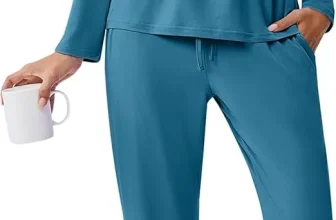 Ekouaer Damen Schlafanzug Lang (7 Farben, Gr. S bis XXL) für 23,99 € inkl. Prime-Versand (statt 29,99 €)