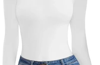 Ekouaer High Neck Damen Langarmshirt (6 Farben, Gr. S bis XXL) für 8,99 € inkl. Prime-Versand (statt 14,99 €)