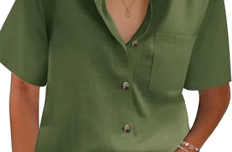 Zeagoo Damen Kurzarm Bluse (6 Farben, Gr. S bis XL) für 7,49 € inkl. Prime-Versand