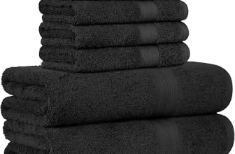 Amazon Basics Handtuch-Set 6 Stück (schwarz) für 21,06 € inkl. Prime-Versand (statt 27,54 €)