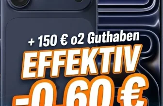 MediaMarkt Tarifwelt: Apple iPhone 17 Pro (256 GB) + 150 € o2 Guthaben + freenet o2 Mobile Unlimited Max 5G für 39,99 € / Monat + 424,94 € einmalig