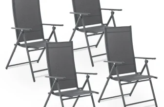 Juskys Gartenstuhl Calena (4er Set) für 97,49 € inkl. Versand (statt 149,99 €)