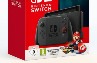 Logitel: Nintendo Switch 2 Black inkl. Mario Kart World (256 GB) + Amazon 15 € Gutschein + Congstar Allnet-flat M 100 GB+ 5G für 24,00 € / Monat + 53,99 € einmalig