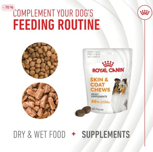 Schnäppchen, Deals Und Rabattcodes Des Tages: Royal Canin Skin &Amp; Coat Chews Adult Supplements
