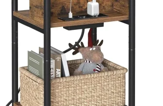 VASAGLE Beistelltisch Nachttisch mit Steckdose (3 Farben) für 22,99 € inkl. Prime-Versand