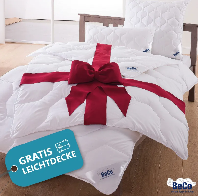Schnäppchen, Deals und Rabattcodes des Tages - Beco Microfaserbettdecke 2 für 1 Bettdecken für Sommer und Winter inkl. 1 Gratis Leichtdecke Füllung Polyester Bezug