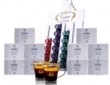 100 Celeste d’Oro (Nespresso) Kapseln + Kapselhalter + 2 Kaffee Gläser für 29,99€