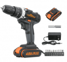 Topshak TS-ED1 Akku-Schlagbohrmaschine inkl. 1 Batterie&1 Satz Bohrköpfe
