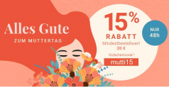 Medimops: 15 % Rabatt ab 20€ Mindesbestellwert zum Muttertag
