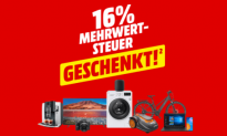 Media Markt 16% Mehrwersteuer geschenkt (Samsung, Microsoft und JBL) Effektiv bedeutet das 13,793% Ersparnis