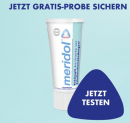 Gratis: 1 von 10.000 kostenlosen Meridol Zahnpasta Proben sichern
