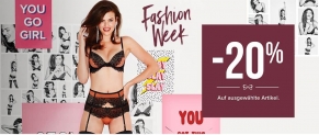 20% Rabatt auf Fashion Week Kollektion | hunkemöller