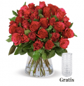 Rosenstrauß mit 25 Rosen + gratis Vase für 24,98€ inkl. Versand