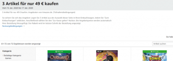 Amazon: 3 Spiele für PS4, Switch, Xbox und PC für 49,00€