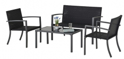 Balkonset Badalona 4 teilig (2 Sessel, 1 Sofa 2-sitzig, 1 Tisch) für 77,10€ inkl. Versand