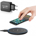 BlitzWolf 15W Wireless Ladepad + QC3.0 18W USB-Ladegerät mit EU-Adapter