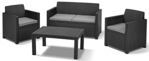 Lounge Set Merano 4tlg, graphit/cool grey für 179,59 €