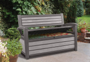 Keter Stauraumbank HUDSON grau, 227L 4 Gartenbank, Kissenbox – für 123,49 € inkl. Versand statt 169,00 €
