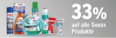 A.T.U – 33 % Rabatt auf alle Sonax Produkte